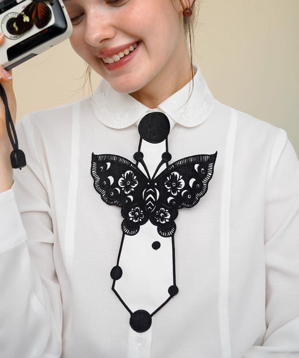 Butterfly Embroidery Tie
